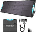 SOKIOVOLA 200W Portable Solar Panels for Power Station IP68 Waterproof ETFE Foldable Solar Panel Kit 25% High Conversion Efficiency Solar Panel for Camping Outdoor RV Blackout