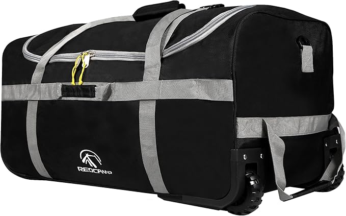 REDCAMP 85L/120L/140L Foldable Duffle Bag with Wheels Large Travel Duffel Bag