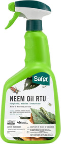 Safer Brand 5180-6 Ready-to-Use Insect Killing Fungicide and Miticide Neem Oil Spray - 6 Pack