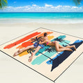 Beach Blanket Waterproof Sandproof Beach Mat 79 X 83/10'x9'for 2-8 Adults Quick Drying Outdoor Picnic Mat Beach Accessories for Travel Camping Hiking