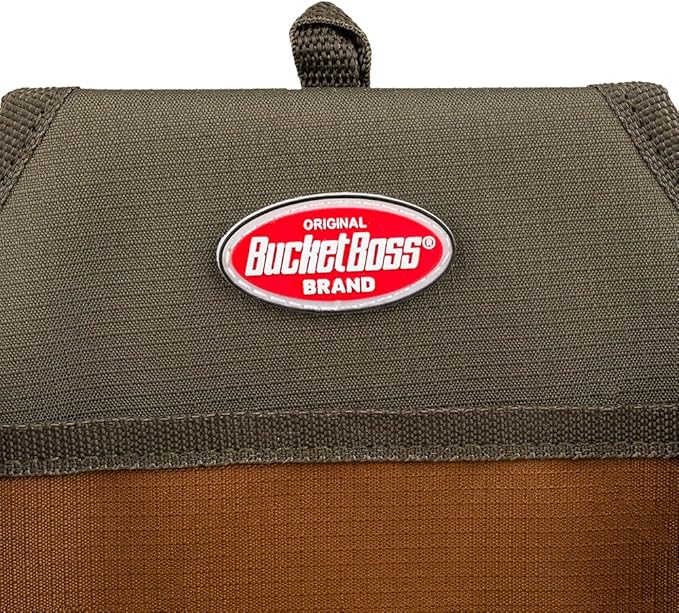 Bucket Boss Parachute Pouch with Speed Square Pocket and Flap Fit in Brown 54135