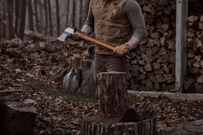 1844 Helko Werk Germany Vario Splitting Axe - German Made Midsize Splitter Axe for Splitting Wood and Splitting firewood - Head 4.5 lbs Handle 30 in. (Medium Splitting Axe) #10059