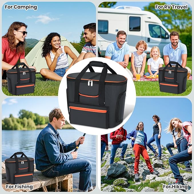Carrying Bag Compatible with ECOFLOW DELTA 2 Power Station Carrying Bag Soft Padded with Shoulder Strap &amp Handle Portable Generator Cover Compatible with Ecoflow Delta 2 for Outside