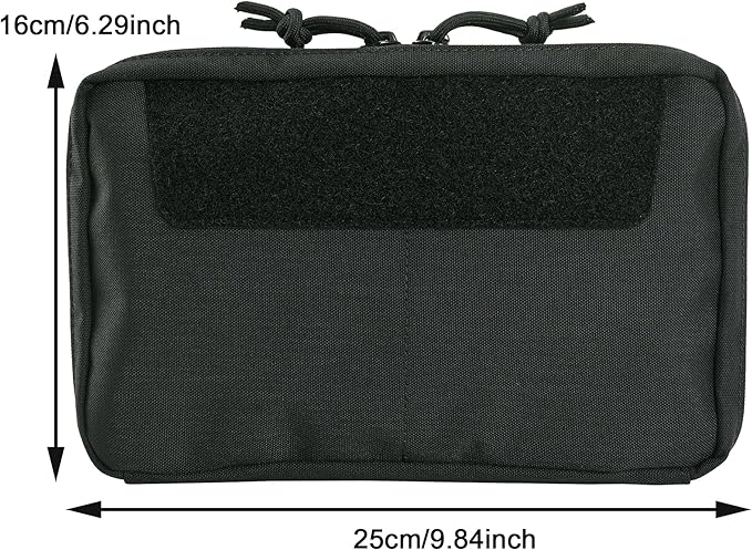 Tactical Admin Pouch Molle Attachment SABADO GP Pouch with Two Way Zipper Closure Slim EDC Utility Pouch for Hunting Vest or Hiking Backpack