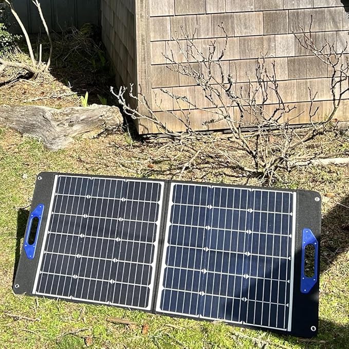 100 Watt Folding Portable Solar Panel- New Shade Stopper™ Tech: Output Doesn't Drop Like a Rock in Partial Shade