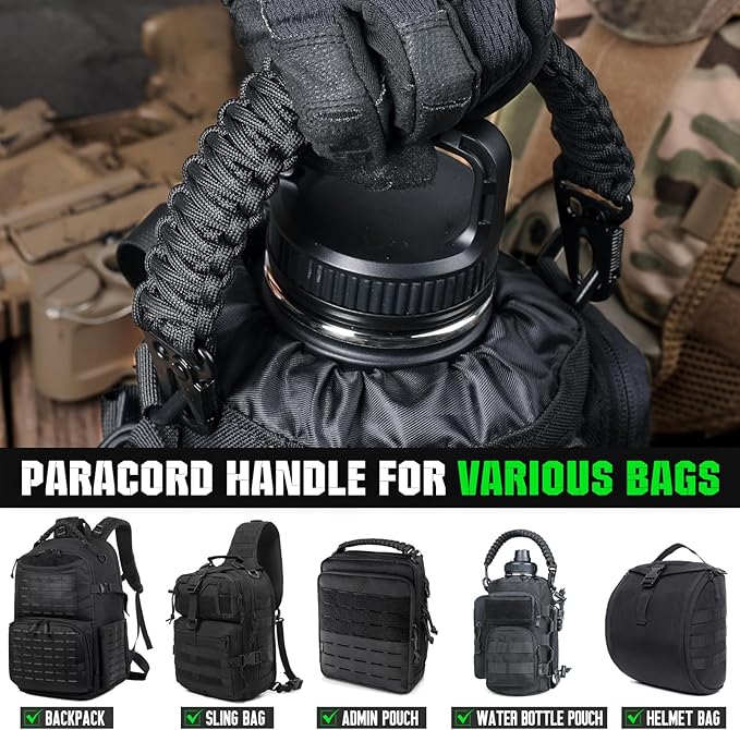 Backpack Straps+Tactical Paracord Handle