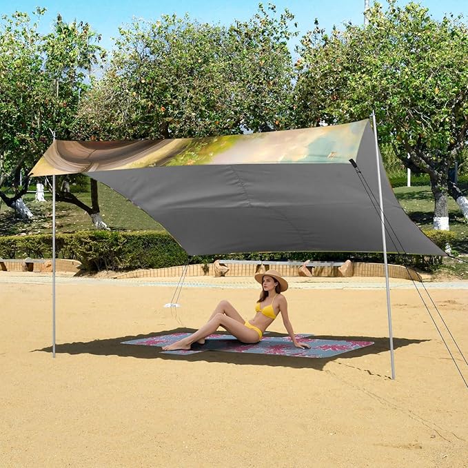 ALAZA Charles Cavalier Dog Beach Tent Sun Shelter Portable Canopy Sunshade for Outdoor Camping Picnics Backyard Fun 10x9 ft