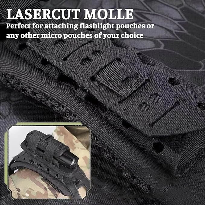 2 Pack Tactical Shoulder Pads - Breathable Mesh Cushion for Vest Backpack Duffle Bag &amp Chest Rig Non-Slip Comfort