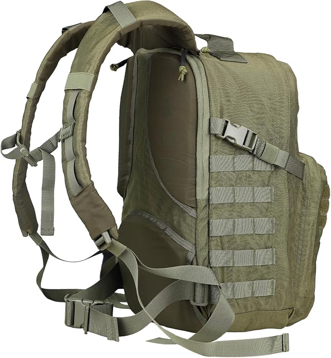 Military Tactical Backpack for Men Molle Army Rucksack Pack Bug Out Bag Laptop Compartment 30L (Green)
