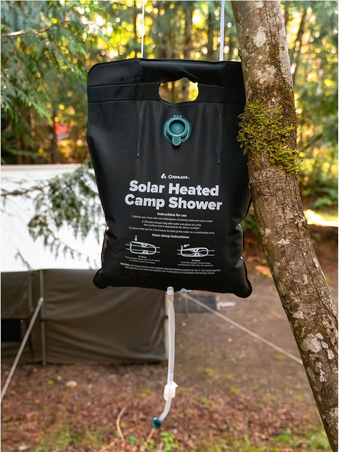 Coghlan's Camp Shower - Portable Solar-Heated Outdoor Shower Bag 5 Gallons