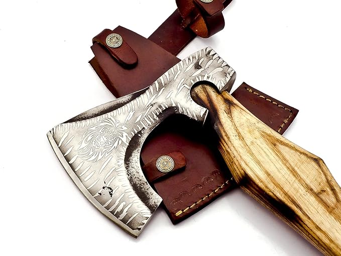 Custom Handmade Stainless Steel Viking Axe with Gorgeous and Solid Wood Handle (Y-07)