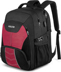 PUSLOM Extra Large Travel Laptop Backpack for Men 55LWater Resistant 18.4 inch Big Business Laptop bags with USB Charging PortTSA Friendly Anti Theft Computer Bag for Work CollegeRed