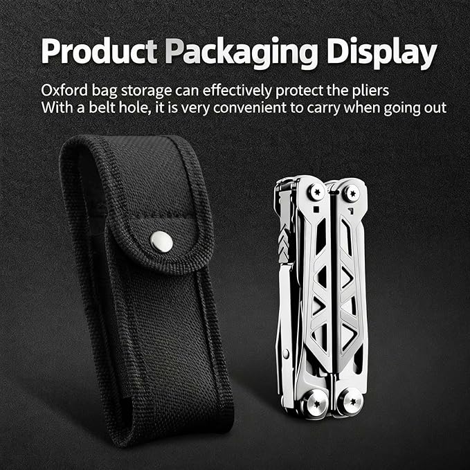 17-in-1 Multi-Tool Multi-Functional EDC Tool Stainless Steel Multi-Tool Pliers Men's Gift Wilderness Survival and Camping Gear Hunting and Hikingmulti tool knife