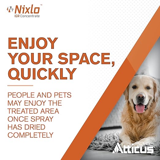 Atticus Nixlo IGR Concentrate (140 ML) - Pyriproxyfen 10% - Insect Growth Regulator - Ant Cockroach Flea Fly Mosquito