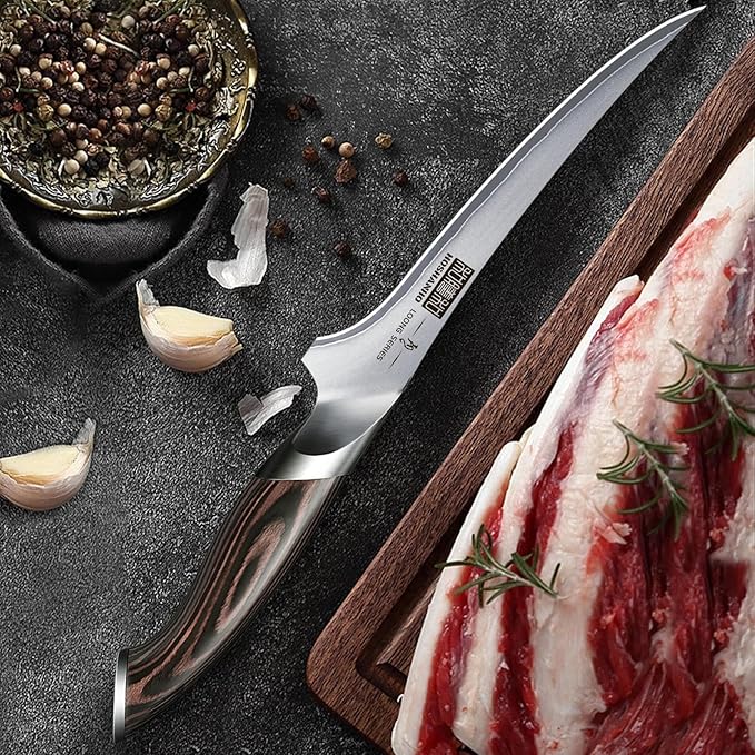 HOSHANHO Fillet Knife 7 Inch Super Sharp Boning Knife in High Carbon Stainless Steel Professional Japanese Fish Knives for Meat Poultry Cutting