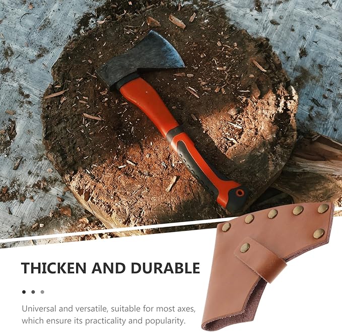 Housoutil 4pcs Hatchet Sheath for Outdoor Axes Leather Axe Snaps for Easy Carrying for Camping and Woodworking Fit