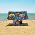 ALAZA Dreamy Rose Flower Beach Tent Sun Shelter UPF50+ Protection Beach Shade Canopy w/ 4 Sandbags for Outdoor Camping Fishing Backyard Fun Picnic 10x9 ft