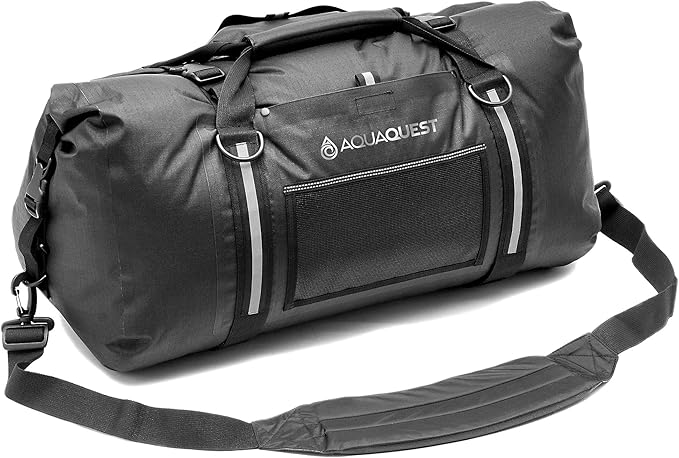 AquaQuest White Water Duffel - 100% Waterproof Heavy Duty Versatile Comfortable - Durable Protective Dry Bag for Travel Sport Motorcycle Boat Fishing - 50 75 or 100 L