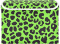 Storage Cube with Lid Green Leopard Camo Print 16.5×12.6×11.8 IN Collapsible Large Capacity Foldable Storage Basket Bin Organizer