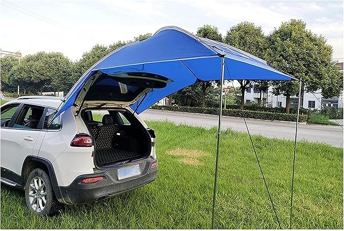 SHINsuke Car Tailgate Tent Awning Pickup Truck Camping Sun Shelter Waterproof Rainfly SUV Minivan Canopy Hatchback Camper Trailer Rooftop