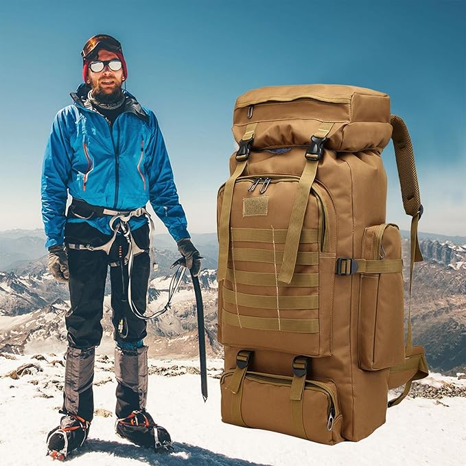 Assault Pack Rucksack – Heavy Duty Bag 600D Oxford Fabric Abrasion Tear Resistant Construction Spacious Organized Storage | Perfect for Outdoor Adventure Travel Mountaineering Field Survival