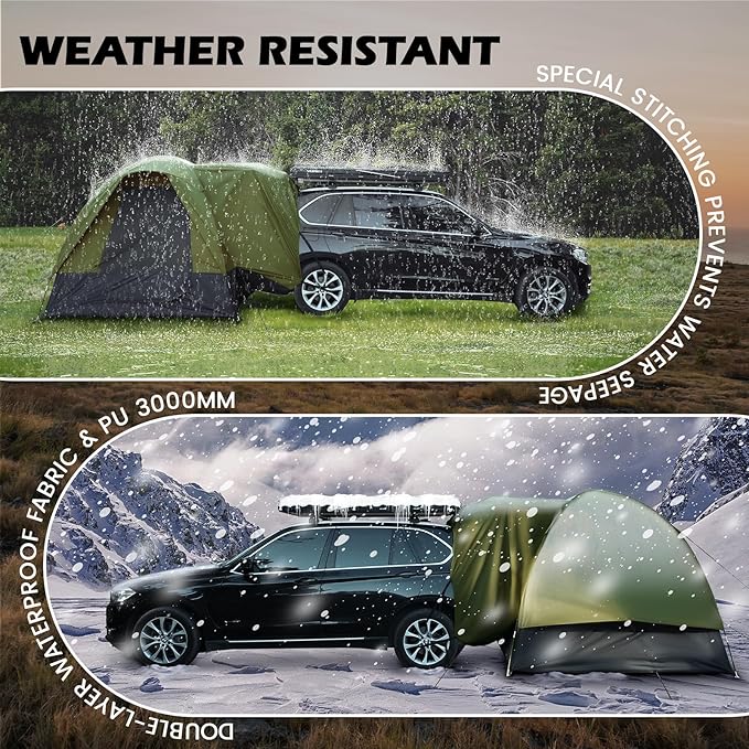 WildFinder SUV Tent Rectangle Car Tent for Family Waterproof &amp Windproof for Car Camping Large Camping Tents with Storage Bag SUV Van Jeep