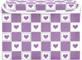 Cute Checkered Purple Hearts Storage Box with Lid 1 PC Foldable Storage Bin with Lids Stackable Storage Bins Cube Closet Organizer Basket with Flip-Top Lid &amp Handles for Shoes Books Towels
