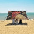 ALAZA Rooster Space Beach Tent Sun Shelter Portable Canopy Sunshade for Outdoor Camping Picnics Backyard Fun 10x9 ft