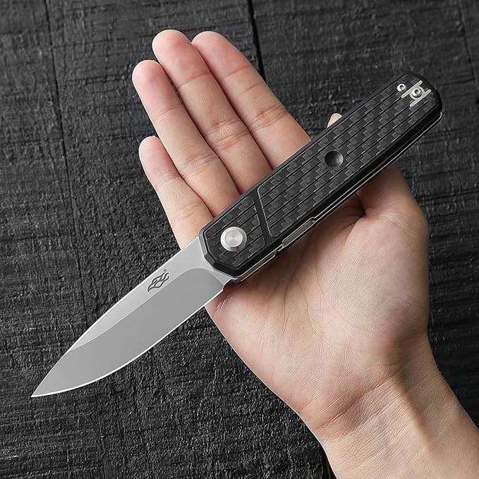 Firebird GANZO FH927 Sturdy Pocket Folding Knife D2 Steel Blade G10 Anti-Slip Handle with Clip Camping Hunting Fishing Outdoor EDC Utility Pocket Knife (Carbon Fiber)