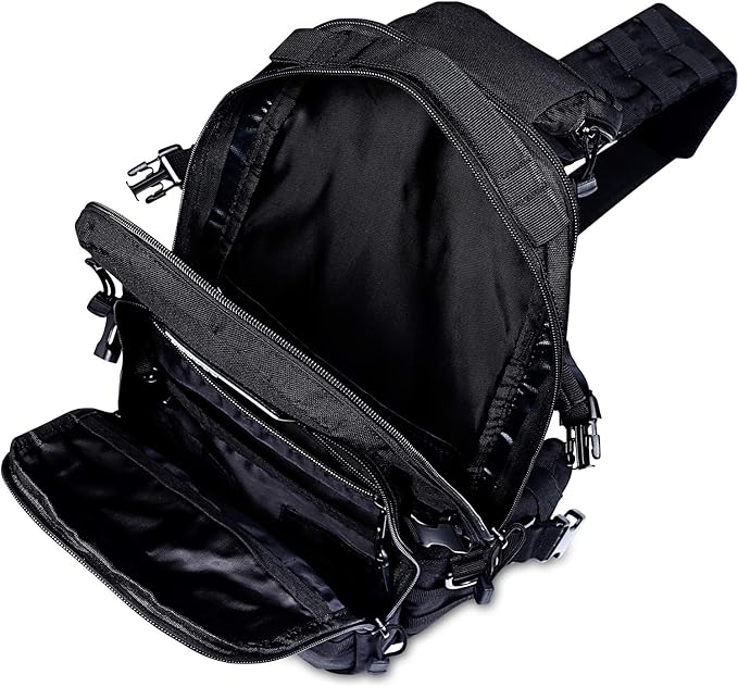 G4Free EDC Bag Tactical Sling Bag Backpack Molle Chest Shoulder Assault Pack Rectangular Outdoor Daypack