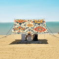 ALAZA Abstrac Ethnic Flower Beach Tent Sun Shelter Portable Canopy Sunshade for Outdoor Camping Picnics Backyard Fun 10x9 ft