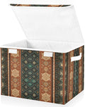 senya Baskets Collapsible Storage Bins with Lids Boho Stripes B Storage Boxes Clothes Baskets for Organizing