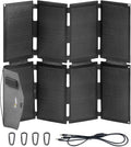 BougeRV 100W Fiberglass Portable Solar Panel Foldable Solar Cell Solar Charger with USB Outputs for Phones Compatible with BougeRV 277Wh/173Wh Power Station for Camping Hiking (Non-Battery)