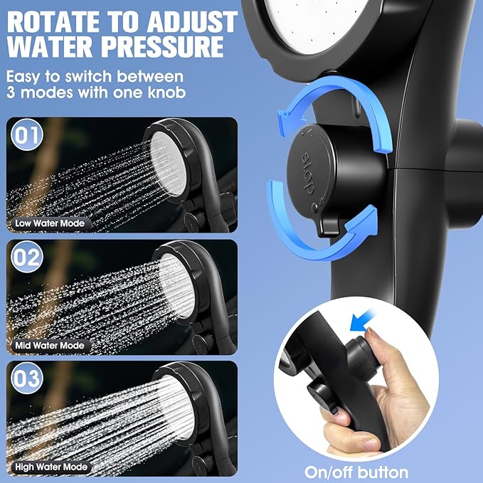 Portable Shower With HeaterPortable Shower For Camping With 2000W Auto-Off Heater4 Spray ModesLasting 140 minsLED DisplayPortable Shower PumpOutdoor Shower For CampingHikingTravelCarPet
