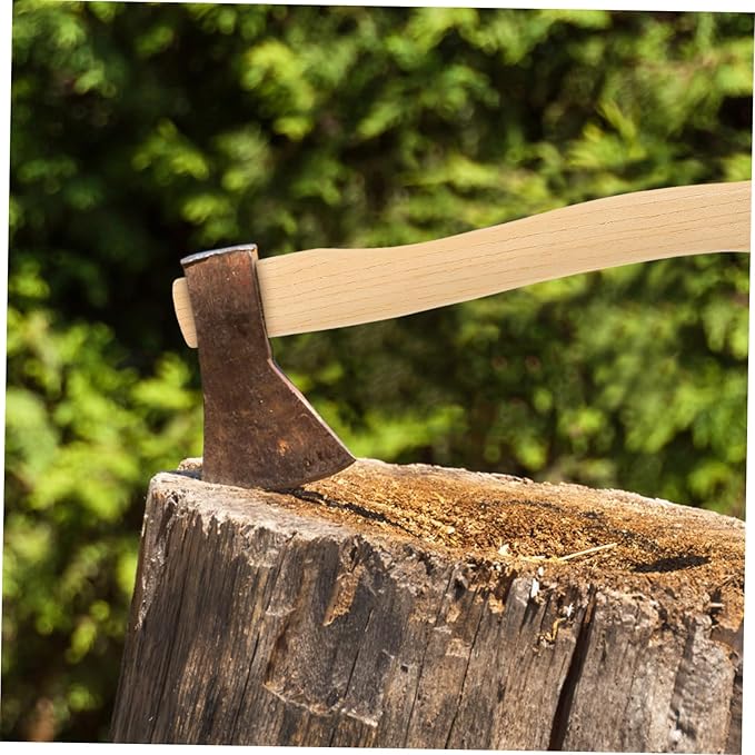 balacoo 5sets Wooden Axe Handle Replacement Hatchet Grip Ergonomic Design for Firewood Cutting Includes for