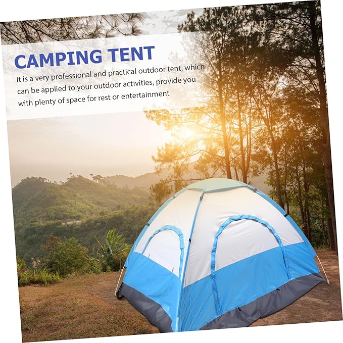 GANAZONO 1set Portable Beach Tent Uv Wear-Resistant Easy Setup Shelter for Outdoor Camping Hiking and Picnics Fits People Ventilated and Carry Bag
