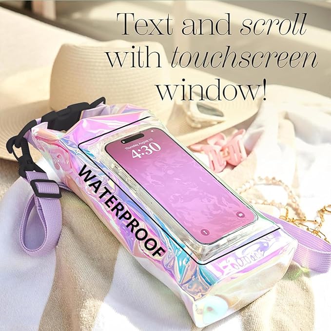 2 Waterproof Dry Bags: Colorful Crossbody Waterproof Bag Outdoor Colorful Swimming Mobile Phone Waterproof 2L