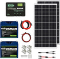 ExpertPower 200W 12V Solar Power Kit | 2 x 12V 20Ah LiFePO4 Lithium Batteries | 200W Mono Rigid Solar Panels 20A MPPT Solar Charge Controller | RV Trailer Camper Marine Off Grid Solar Projects