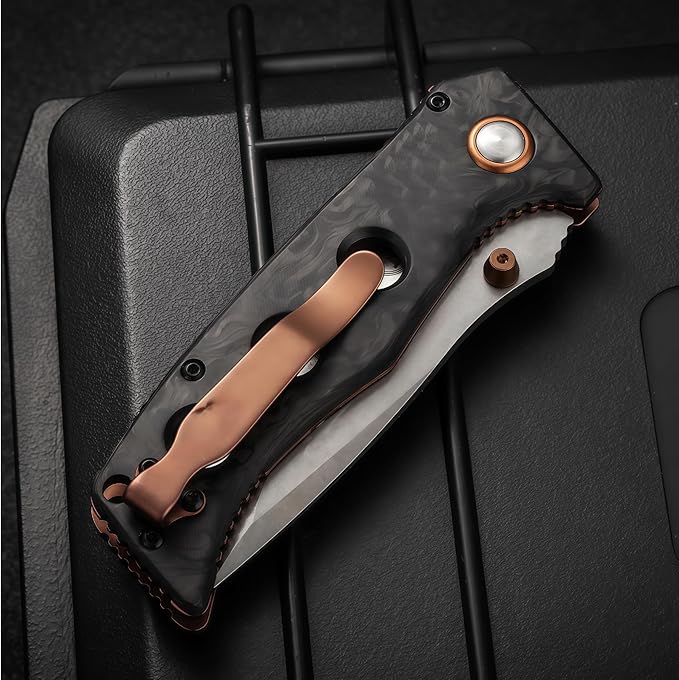 Pocket Knife for Men Hunting &amp Knives &amp Tools HRC60 Carbon Fiber Handle Folding Knife Lightweight Outdoor Knife for Backpacking Gifts for Hunters Men who have Everything Gifts for Guys