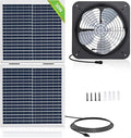 ECO-WORTHY 25W Solar Powered Attic Ventilator Gable Roof Vent Fan with 30W Foldable Panel - Fans for Home Attic Greenhouse RV or Outdoor Ready-to-Use Fan