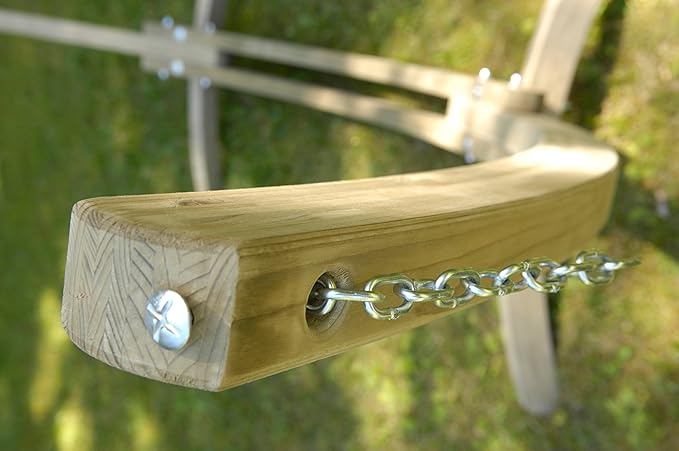 Olymp Hammock Stand Wood Construction Indoors and Outdoors Adjustable Hanging Range of 118 - 142 Holds Up to 440lbs