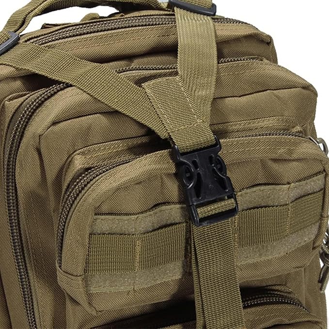 Outdoor Military Rucksack Tactical Backpack Waterproof Army Assault Pack Lightweight Hiking Camping Trekking Hunting Bag for Travel (D)