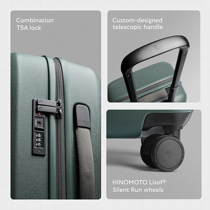 Bellroy Transit Carry-On (41L carry-on luggage with hard shell and removable packing cells) - Chalk
