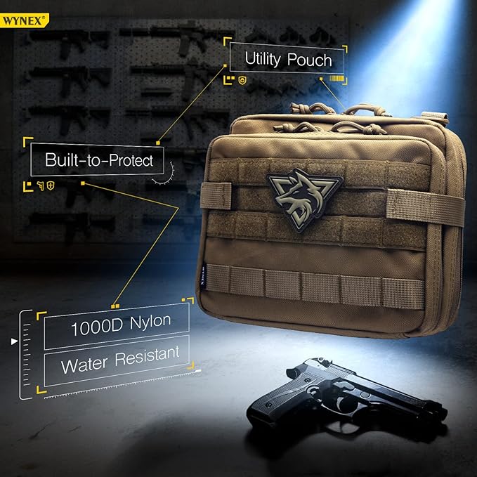 WYNEX Tactical Chest Rig Pack for Men Running Chest Bag with Front Loop Airsoft Recon Chest Rigs for Hunting Outdoor EDC Tactical Large Admin Pouch of Double Layer Design