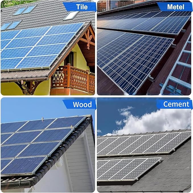 L Foot Solar Mount Aluminum Alloy Photovoltaic Panel Mounting Bracket Photovoltaic Mount for Roof PV System Waterproof &amp Weather ProofStrong Load (10PCS)