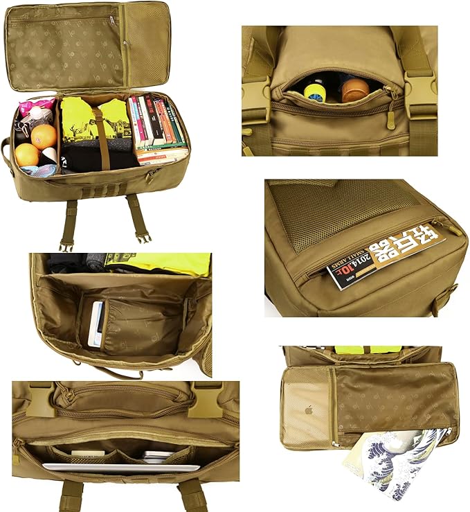 Tactical Hiking Backpack 60L Extra Large Duffle Bag 3 Way Bug Out Molle Survival Rucksack