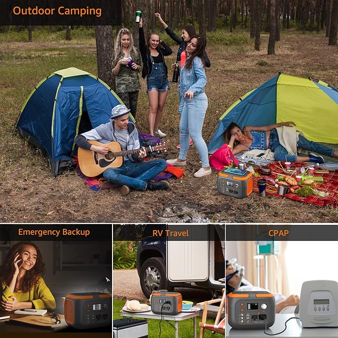 SinKeu 300W Portable Power Station 260Wh/70400mAh Outdoor Solar Generator Mobile Lithium Battery Pack 110V Outlet Solar Power Banks Camping Power Supply for Laptop Hurricane Supplies
