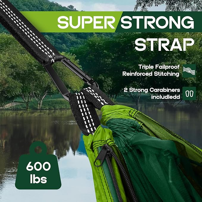 Camping Hammock Mosquito NetDouble &amp Single Portable Hammocks Hammocks with 2 Tree StrapsHammock Tent for Travel CampingCamping Accessories for Indoor Outdoor Hiking Backpacking Backyard Beach