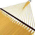 Double Caribbean Hammock - Soft-Spun Polyester - 48 inch (Yellow)