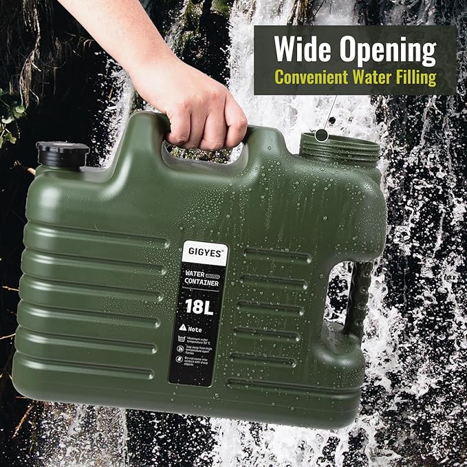 5 Gallon Camping Water Jug with Spout Portable BPA Free Water Container with Spigot for Outdoor Hiking